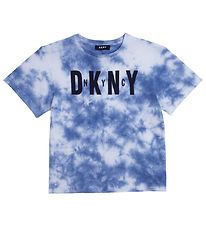 DKNY T-shirt - Summer Junior - Blå/Hvid Tie Dye m. Logo