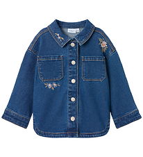 Name It DenimJakke - NmfKara - Dark Blue Denim/Flower