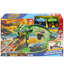 Hot Wheels Biler - Monster Trucks Dragon Destruction Set