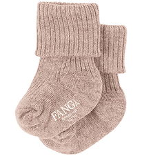 Fanga Fontana Strømper - Rib - Lana - Cameo Rose
