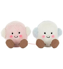 Jellycat Bamse 9x16 cm - Amuseables Toastie Pink and White Marsh