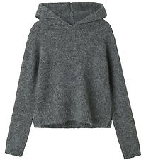 LMTD Bluse - Strik - NlfNulo - Dark Grey Melange