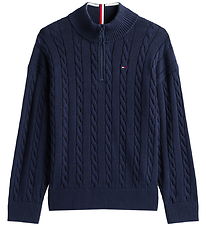 Tommy Hilfiger Ziptrøje - Dark Night NavyBLUE