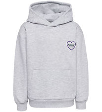 Hummel Hættetrøje - HmlJR - Heartfield - Light Grey Melange