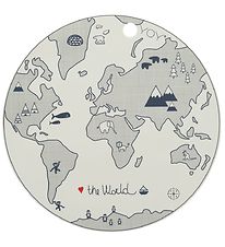 OYOY Dækkeserviet - Silikone - World - Råhvid