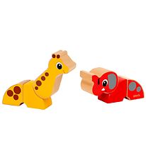 BRIO Magnetisk Legetøj - 6 dele - Giraf og Elefant 30284