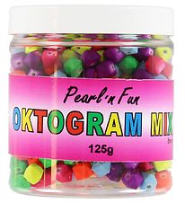 Pearl'n Fun Perler - Oktogram - 125 gram - Neon