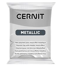 Cernit Polymer Ler - Metallic - Sølv