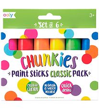 Ooly Jumbo Tuscher - Chunkies Paint Sticks - 6 stk - Multifarvet