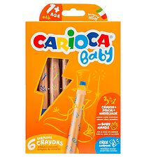 Carioca Baby Farveblyanter - 3-i-1 - 6 stk - Multifarvet