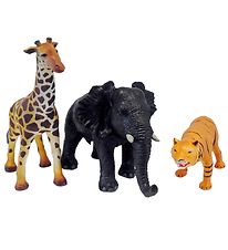 Green Rubber Toys Dyr - 3 stk. - 18 cm - Jungledyr