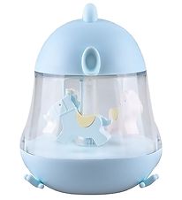 Rabbit & Friends Lampe - 16x13 cm - Karrusel m. Musik  - Blå