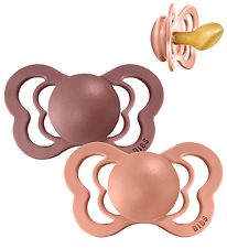 BIBS Couture Sutter - Str. 2 - 2-pak - Anatomisk - Peach/Woodchu