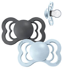 Bibs Supreme Sutter - Str. 2 - 2-pak - Symmetrisk - Iron/Baby Bl