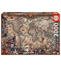 Educa Puslespil - 2000 Brikker - Pirates Map