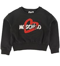 Moschino Sweatshirt - Sort m. Glimmer/Logo