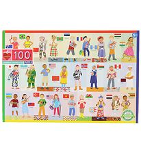 Eeboo Pusplespil - 100 Brikker - Verdens Børn