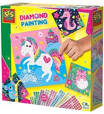 SES Creative Kreasæt - Mal Med Diamanter - Glade Dyrs