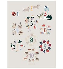 Sebra Plakat - 50x70 - Tal 1-10 - Pixie/Dragon