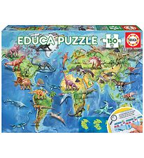 Educa Puslespil - 150 Brikker - Dinosaurs World Map