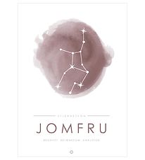Citatplakat Plakat - A3 - Stjernebillede - Jomfru - Lyserød