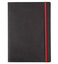 Oxford Notesbog - Soft Cover - Linieret - B5 - Sort/Rød