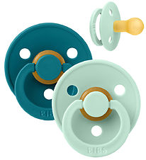 BIBS Colour Sutter - Str. 1 - 2-pak - Rund - Nordic Mint/Forest