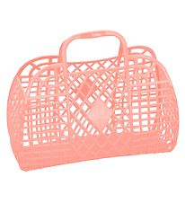 Sun Jellies Lille Foldekurv - Retro - 26x21x12 cm - Peach