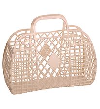 Sun Jellies Lille Foldekurv - Retro - 26x21x12 cm - Latte
