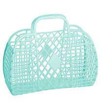 Sun Jellies Lille Foldekurv - Retro - 26x21x12 cm - Mint