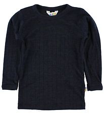 Joha Bluse - Uld/Silke - Navy