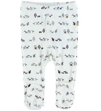 Joha Leggings m. Fod - Creme m. Dyr