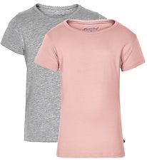 Minymo T-shirt - 2-Pak - Rosa/Grå