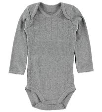 Noa Noa miniature Body - L/Æ - Gråmeleret m. Hulmønster