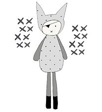 Fabelab Wallstickers - Dreamy Friend Pirate - Grå m. Pirat