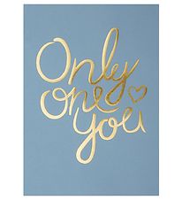 I Love My Type Plakat - A4 - Only One You - Støvet Blå m. Tekst I Love My Type Plakat - A4 - Only One You - Støvet Blå m. Tekst