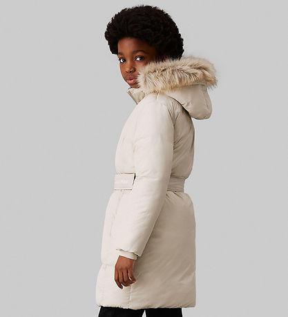 Calvin Klein Dynefrakke - Classic Belted - Pelican