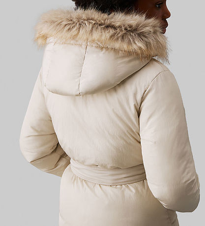 Calvin Klein Dynefrakke - Classic Belted - Pelican