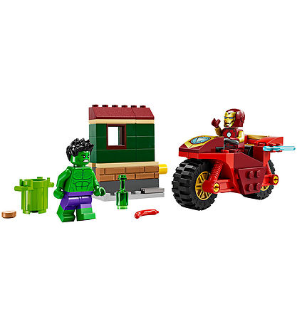LEGO® Marvel - Iron Man med motorcykel og Hulk 76287 - 68 Dele