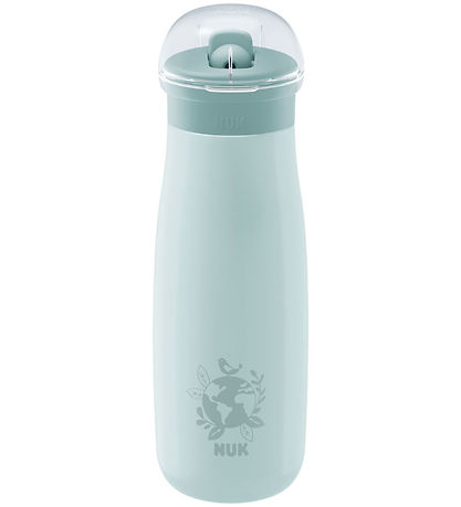 Nuk Drikkedunk m. Sugerør - Mini-Me Flip - 500 ml - Stål - Globe
