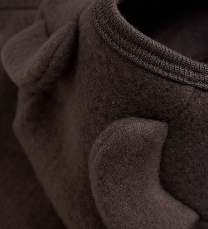 Huttelihut Cardigan - Uldfleece - Raisin m. Ører