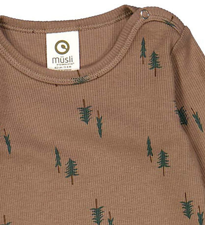 Müsli Body l/æ - Rib - Pine - Shade/Balance Green/Bark