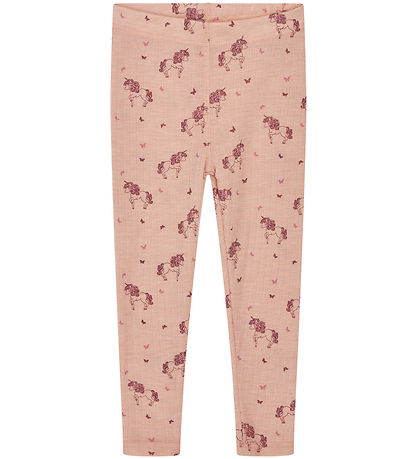 Hust and Claire Leggings - Uld/Tencel - Rib - Locel - Rose Cloud