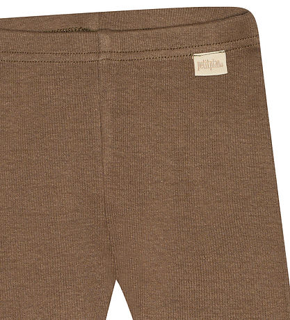 Petit Piao Leggings - Rib - Modal - Chocolate Brown