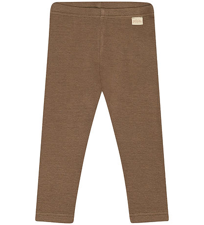 Petit Piao Leggings - Rib - Modal - Chocolate Brown