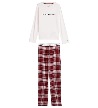 Tommy Hilfiger Nattøj - 2-delt - PJ Print - Ancient White/Plaid 