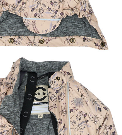 Mikk-Line Flyverdragt - PU - Recycled - Doeskin m. Blomster