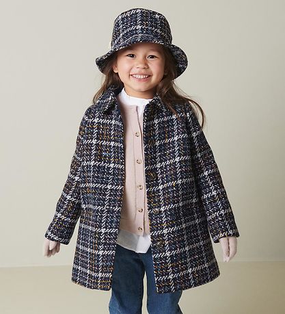 MarMar Frakke - Polyester/Uld - Olive - Navy Check