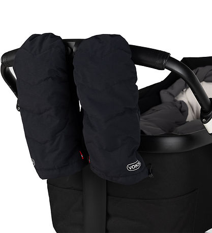 Voksi Barnevognshandsker - Black/Light Grey