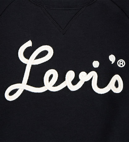Levis Sweatshirt - Jet Black m. Hvid